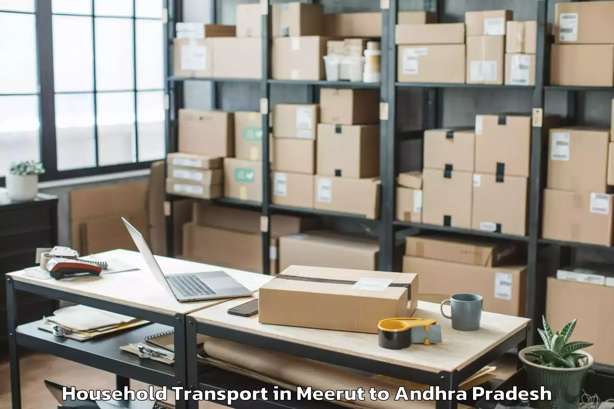 Top Meerut to Pedanandipadu Household Transport Available